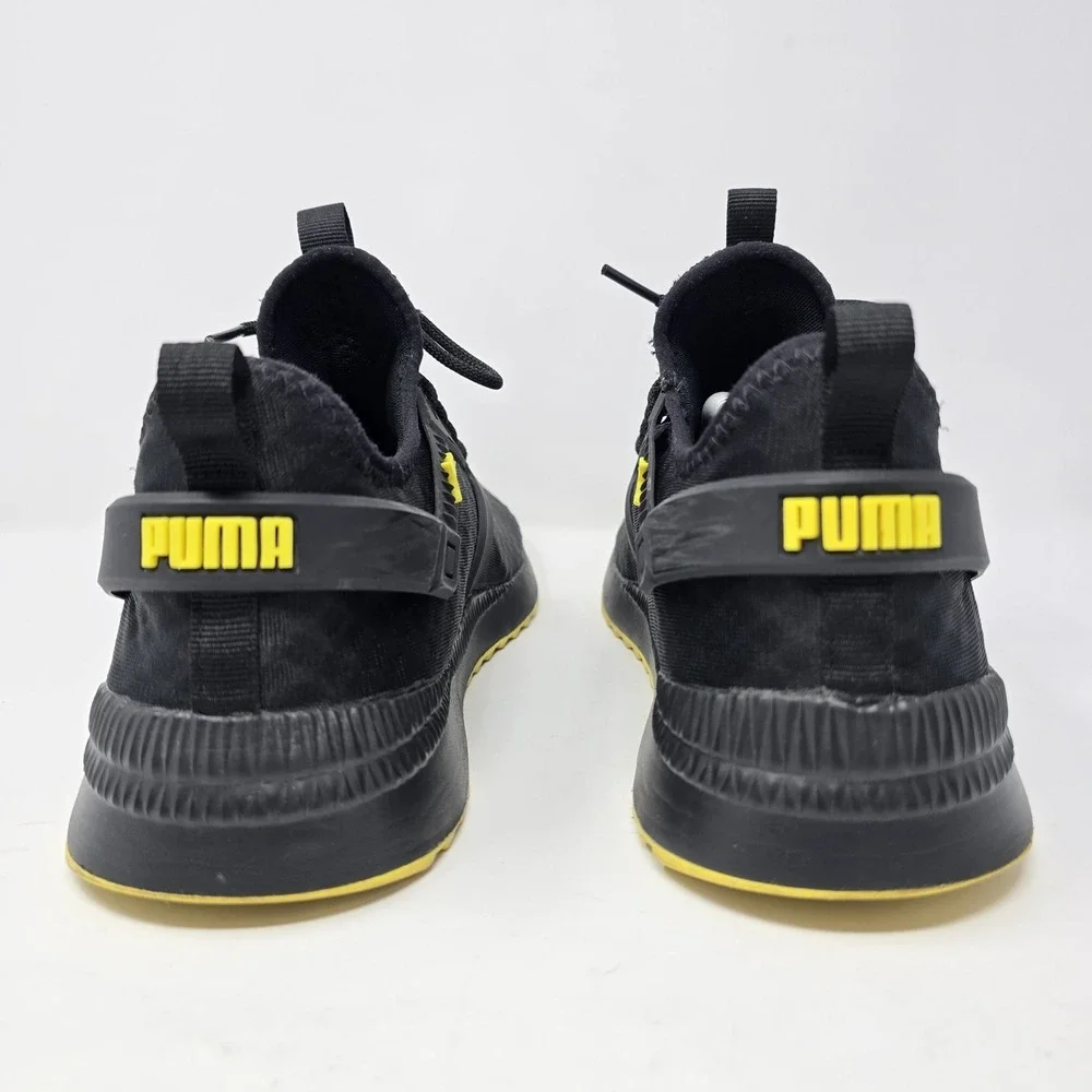 Puma Pacer Next Cage Mens Black Yellow Athletic Sneakers 370009-12 Size 12